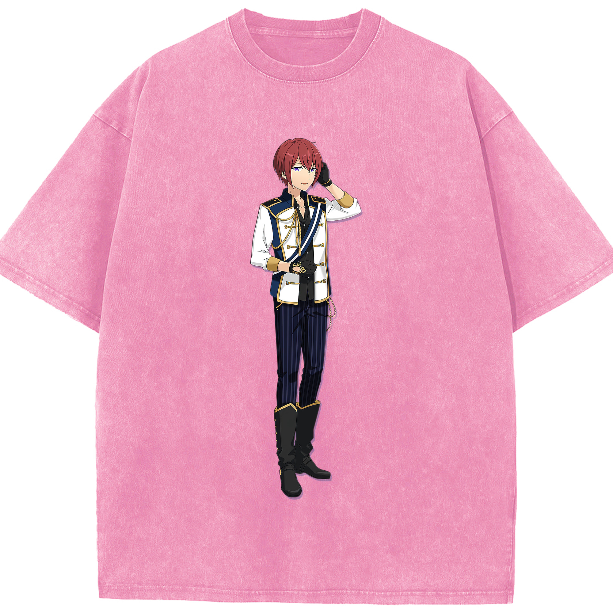 （画像用） あんさんぶるスターズ! Ensemble Stars 綿100% ヴィンテージ風 半袖Tシャツ（フロントプリント）